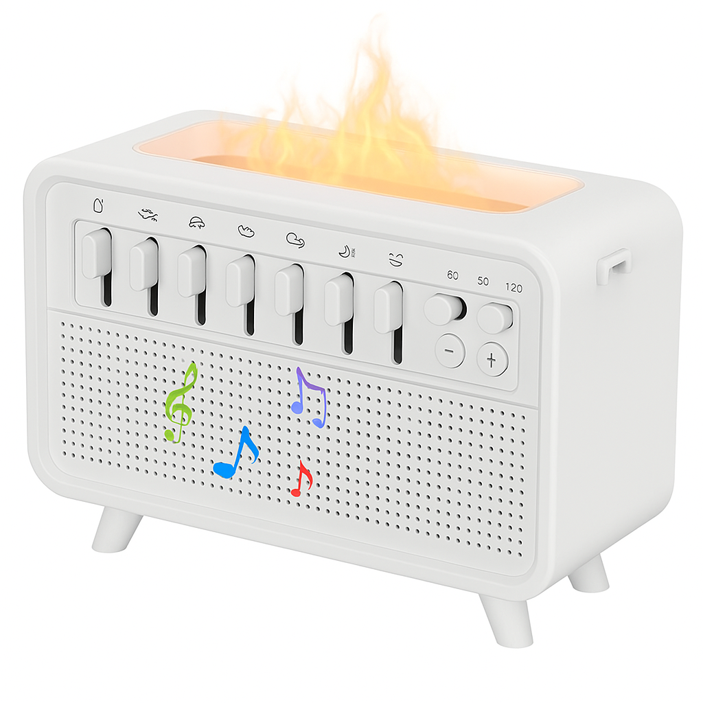 Umidificatore Bluetooth 3 in 1 con luce notturna e rumore bianco