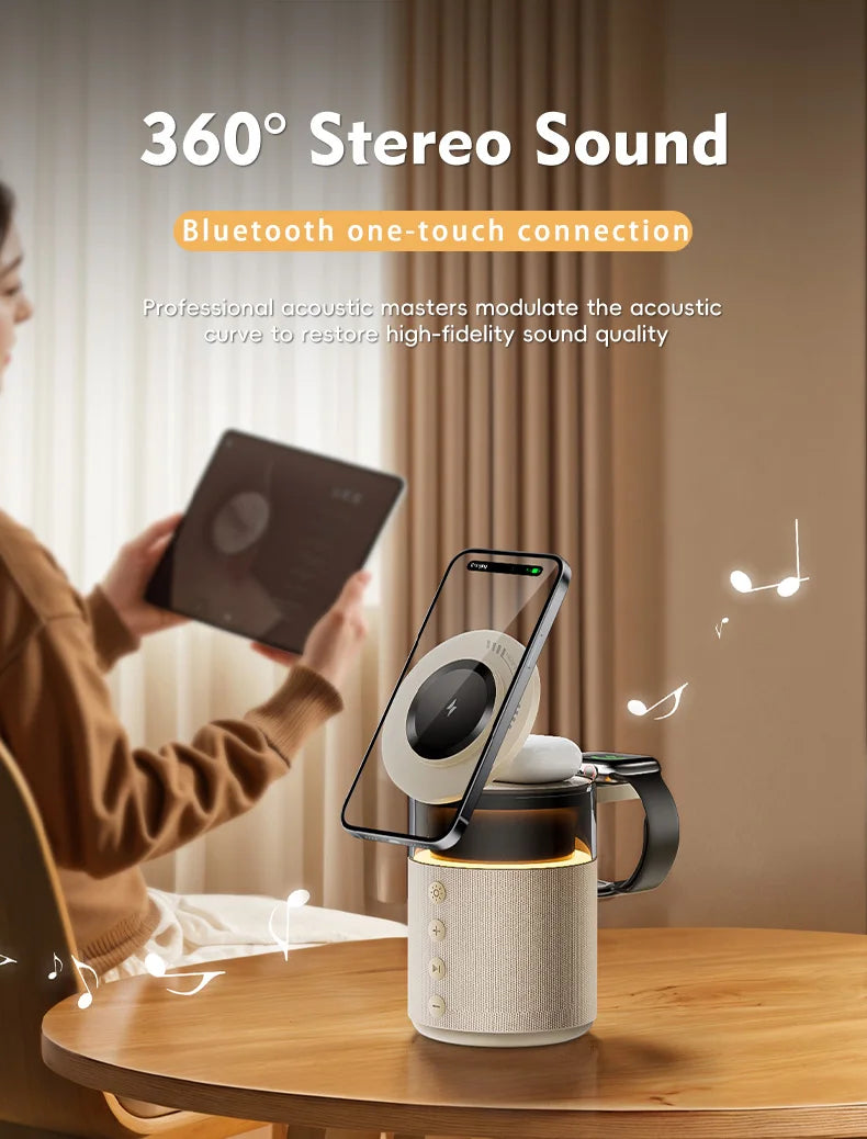 Stazione di ricarica wireless magnetica 5 in 1