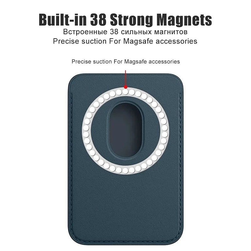 Porta carte magnetico in pelle per iPhone con MagSafe