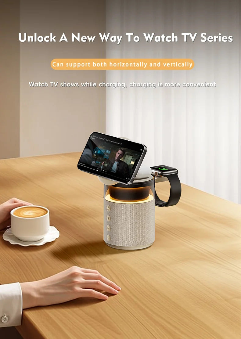 Stazione di ricarica wireless magnetica 5 in 1